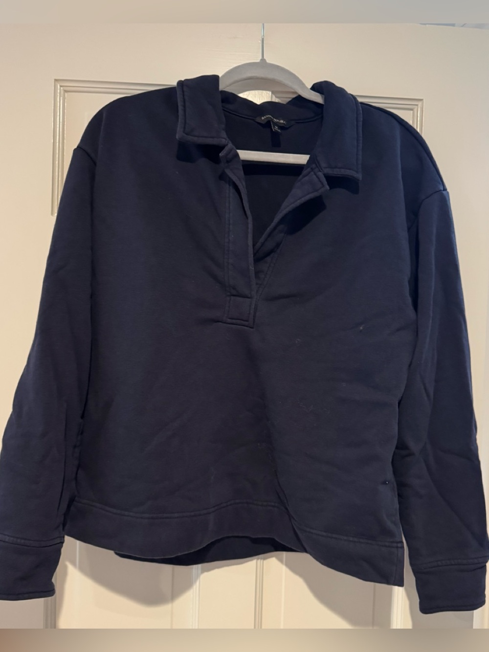 Women’s Navy Collared Pullover Sweater